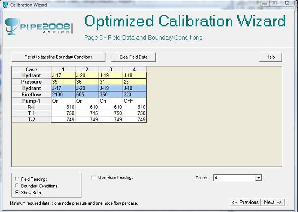 KYPipe Pipe2008 Calibration Wizard